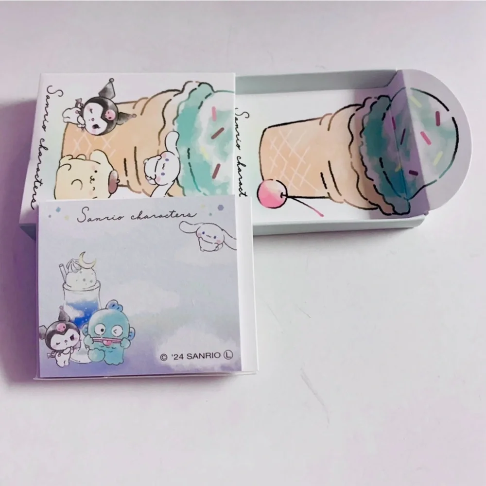 Sanrio Page Flags Ice Cream Sticky Note Markers, Kuromi Cinnamoroll Pochacco